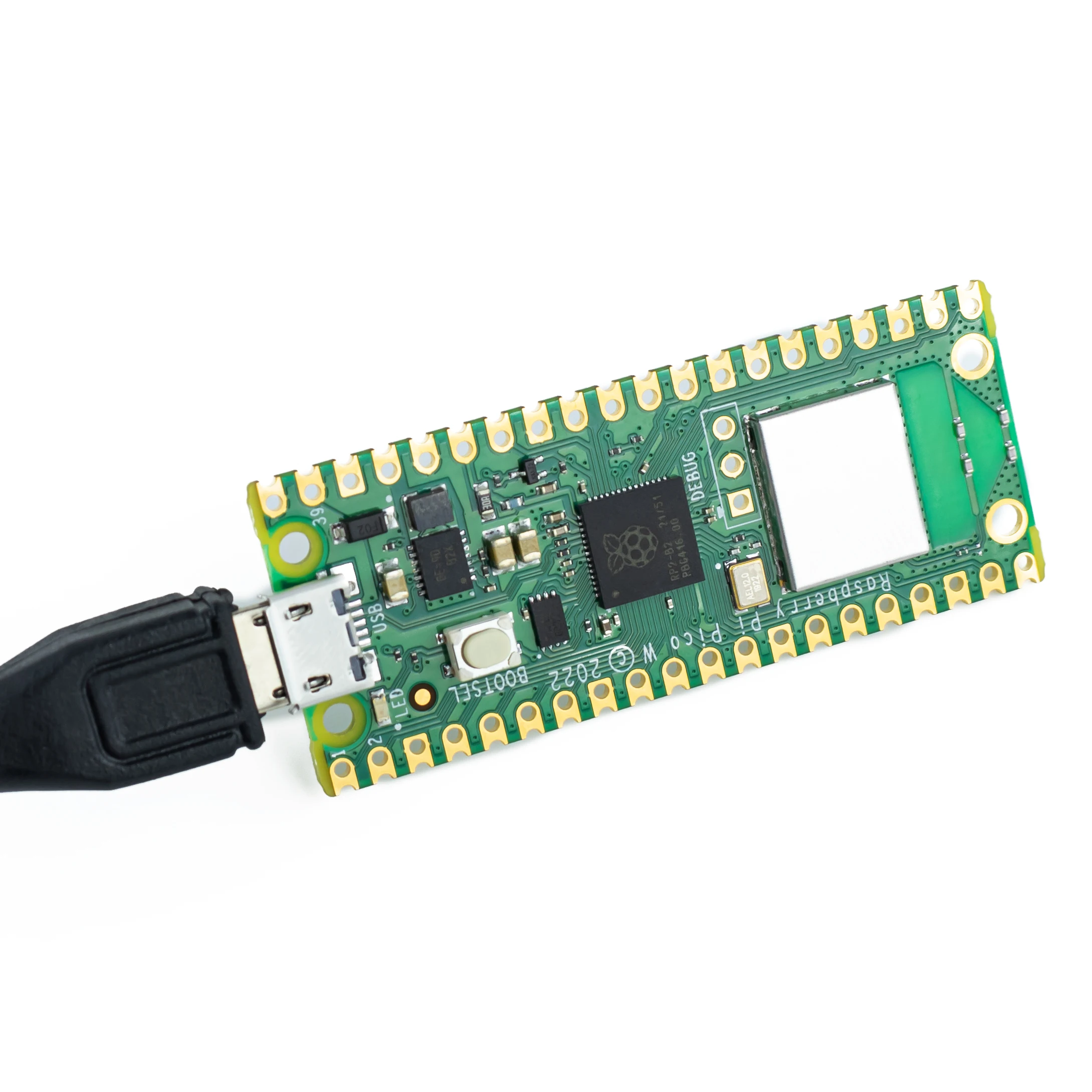 Raspberry Pi Pico W Wireless LAN WiFi RP2040 Dual-core Microcontroller Development Board with USB Cables/Pin Headers