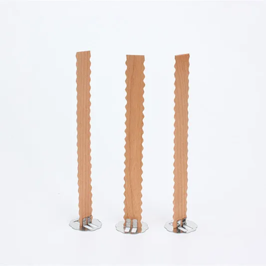 Environmental Diy Candle Wood Wick Metal Base Soy Wax Paraffin Custom Wooden Wax Wick Candle Wick Centering Device