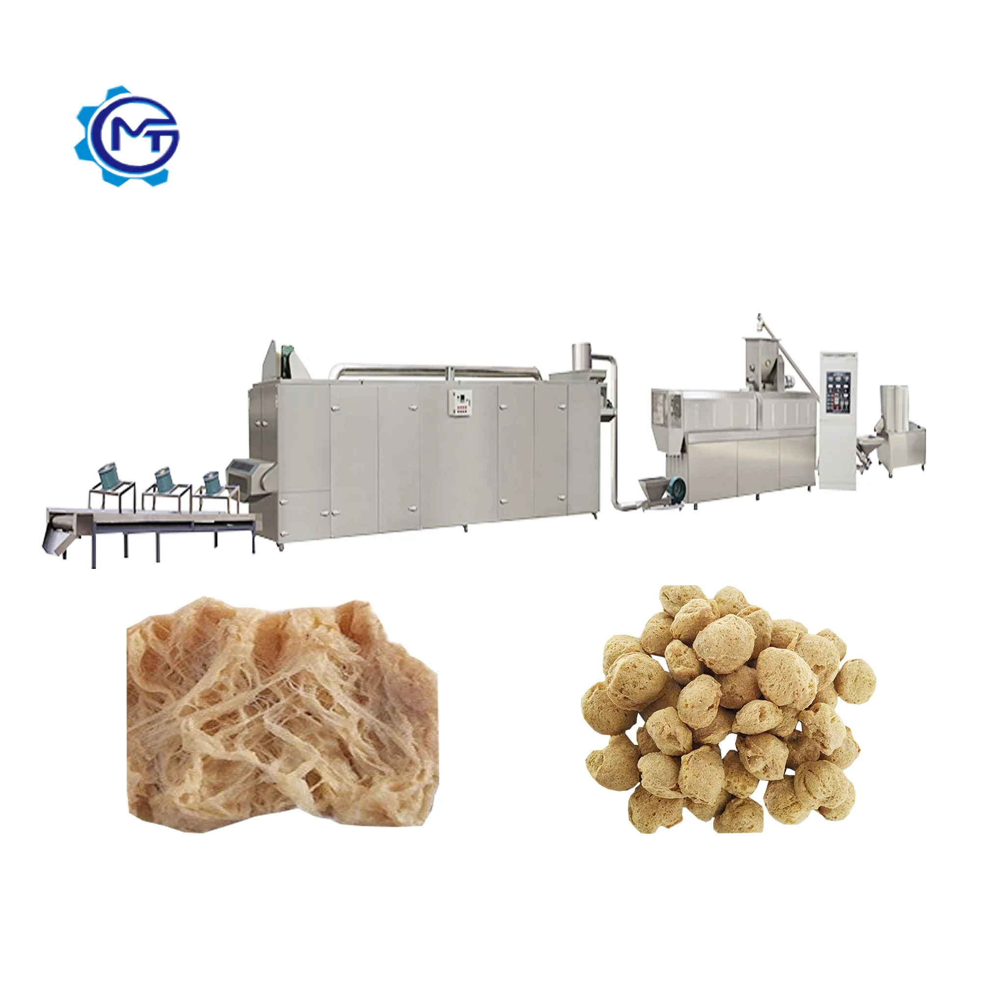 twin screw extruder textured soya meat making machine soy protein production line