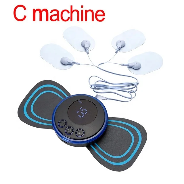 battery USB charger Pain Relief Body Muscle Stimulator Cervical Massage Sticker Mini Electric EMS Pulse Neck Massager