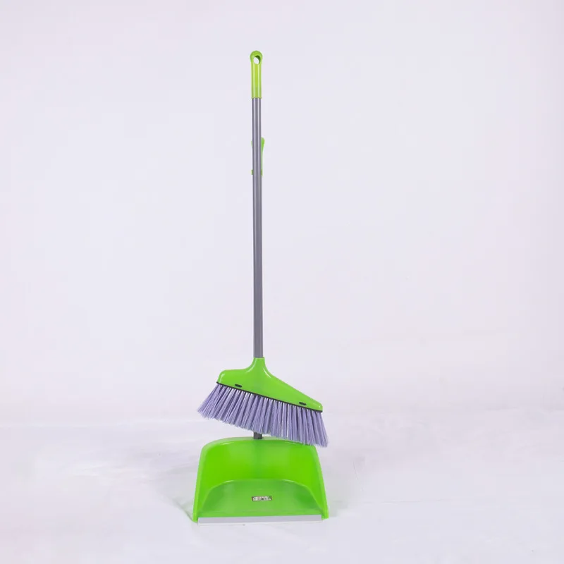 2024 New Cheap Kitchen Broom Stick and Dust Pan Long Handle Folding Brooms Dustpans Plastic Broom and Dustpan Set