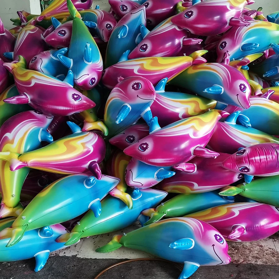 86 cm Inflatable Dolphin Toys for Swimming Pool Party Decorations Water Game Decor Inflated Animal Whale Shark Fish Balloon
