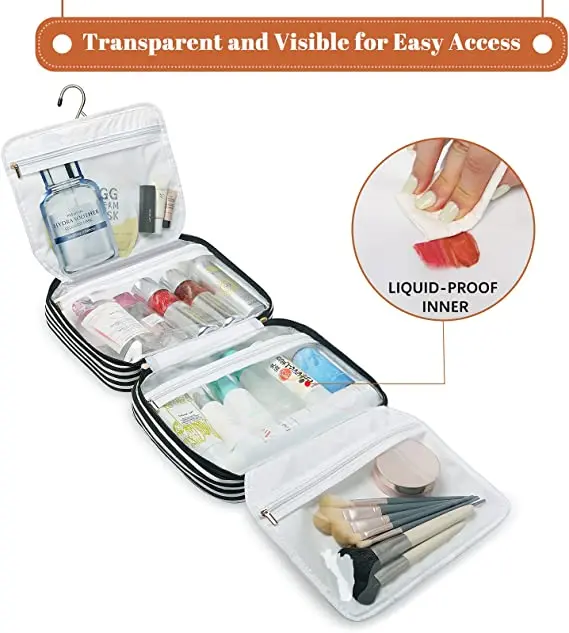 custom canvas cosmetic makeup bags cases wholesale modern mens women  hanging travel toiletry bag  travel bag with hanging hook