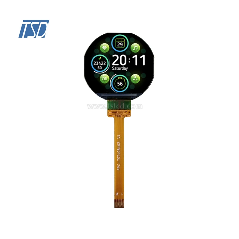 1.08 inch tft lcd Small round lcd screen 240x210  ST7789V spi interface display long FPC