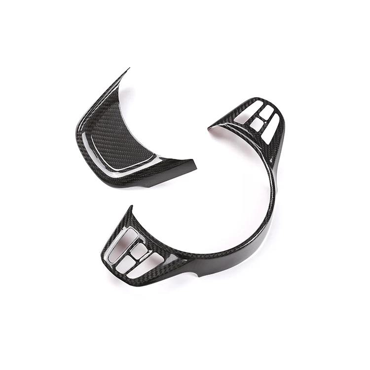 For Toyota GR Supra A90 2019-2022 Real Carbon Fiber Interior Accessories Car Steering Wheel Decoration Panel Cover