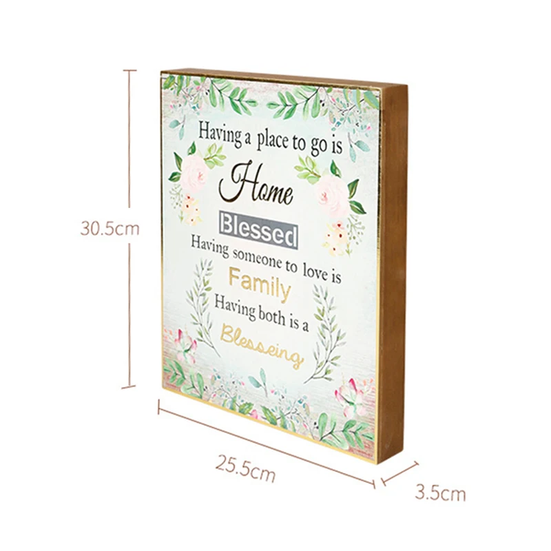 Customized Living Room Decorations English Flowers Wood Decor Wall Hanging Ornaments Background Wall Painting Home Decor