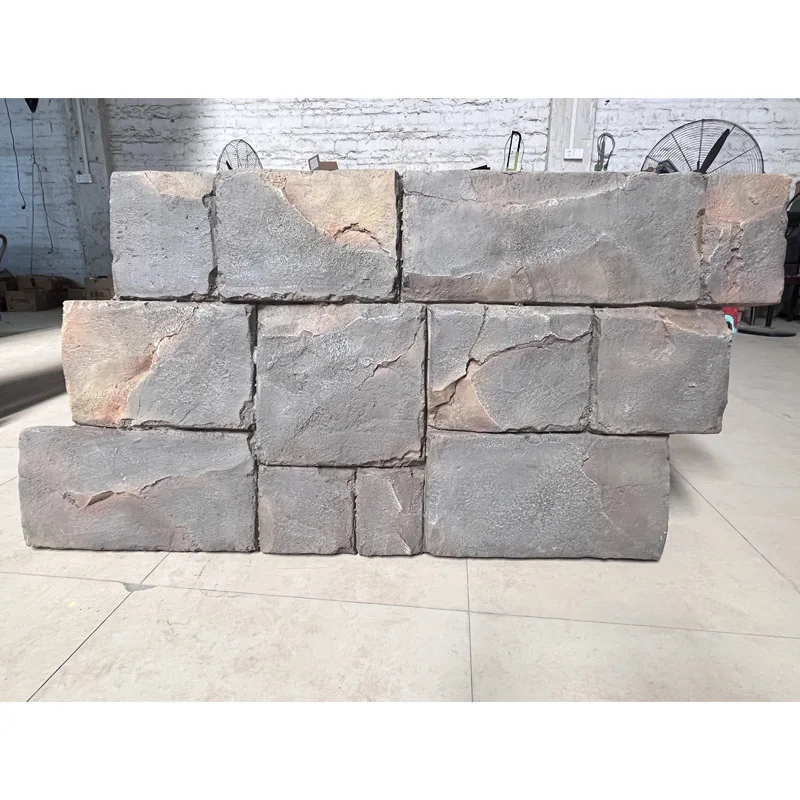 block artificial stone interior and exterior decor home decoration pu cultural stone for wholesales