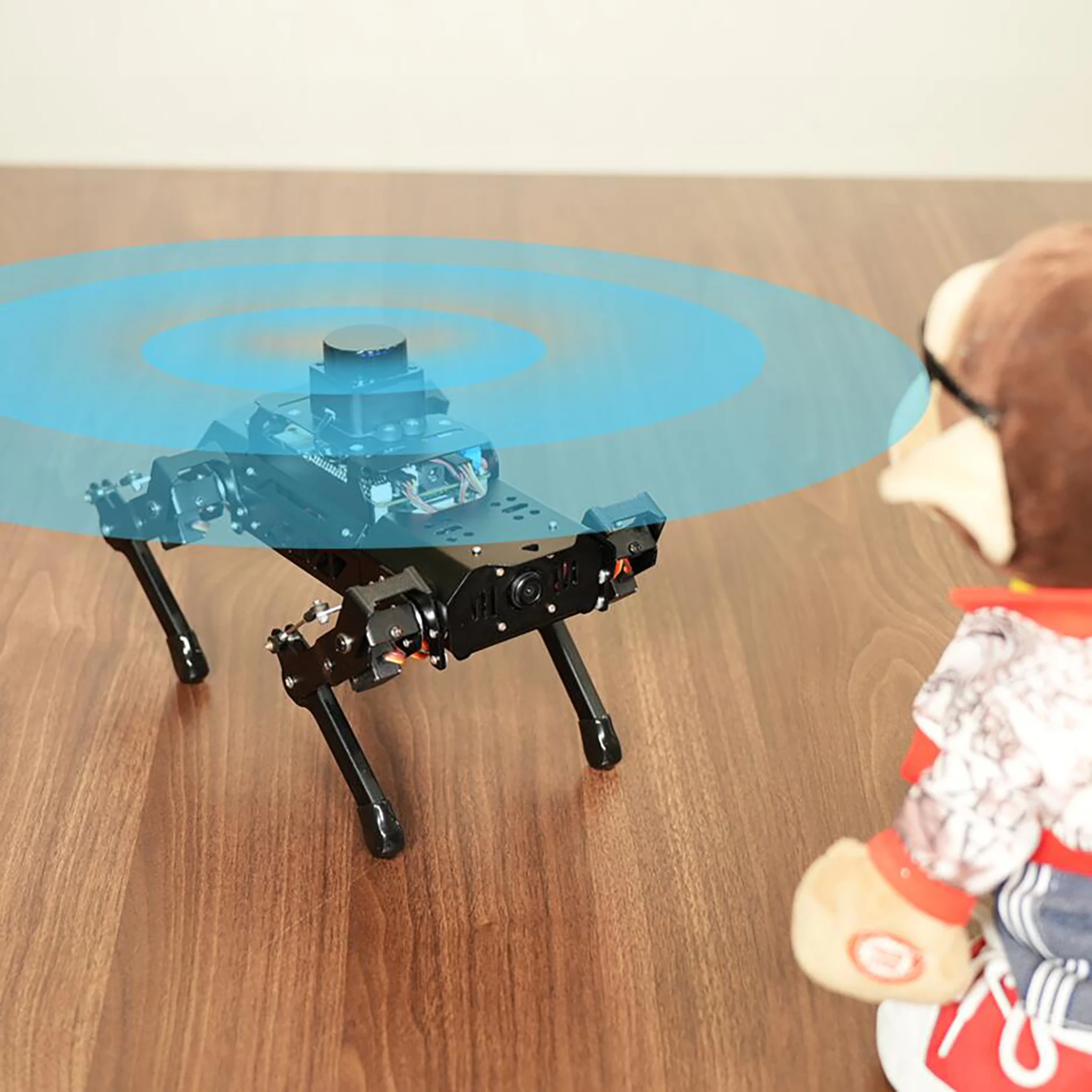Ros Robot PuppyPi Pro Bionic Robot Dog with Lidar for SLAM Mapping and Navigation Support Gazebo simulation