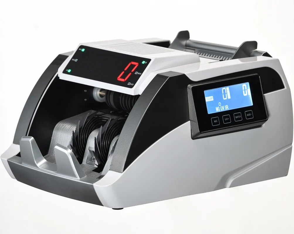 UV/MG big  LCD Display Bill Counter Multi-Currencies Counting Machine Cash Detector USD/EUR/IQD/SYP Money Counter