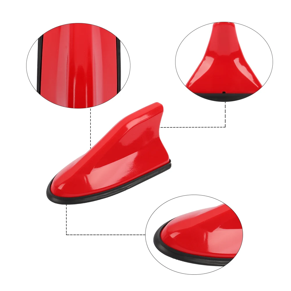Universal Roof Shark Fin Car Antenna AM FM Radio Signal Aerial Adhesive Tape