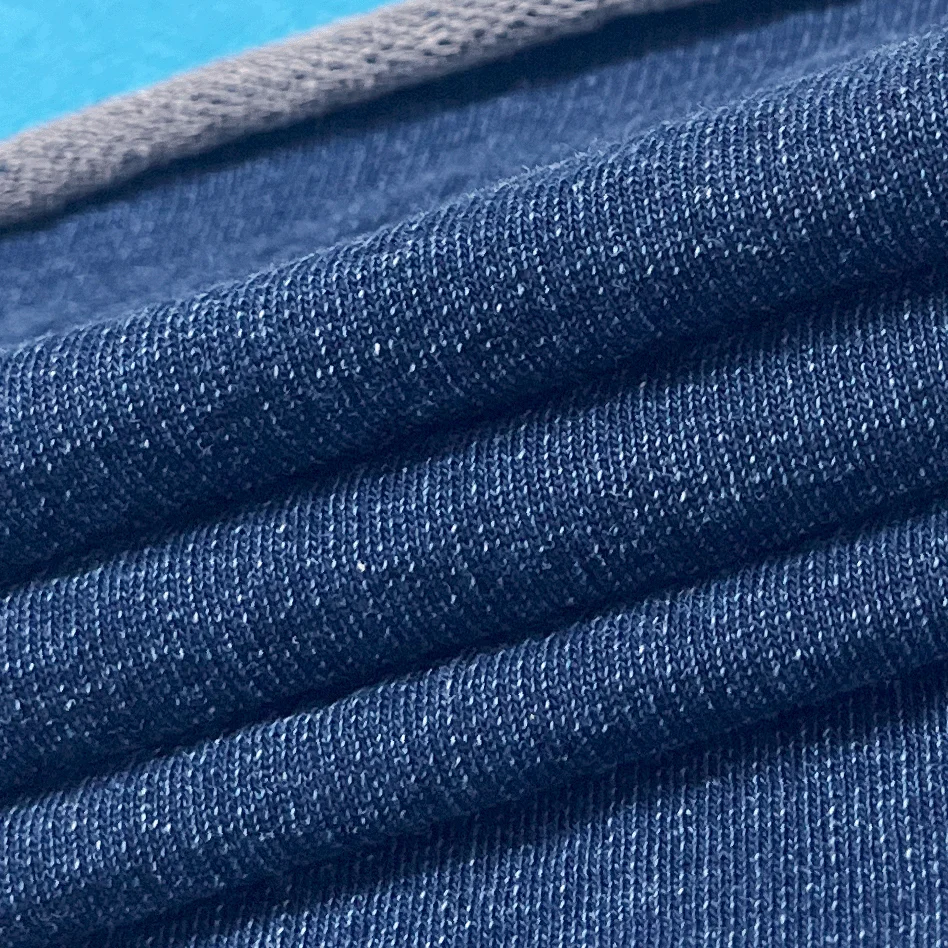 Organic cotton knitted denim 200gsm cotton twill fabric for pants