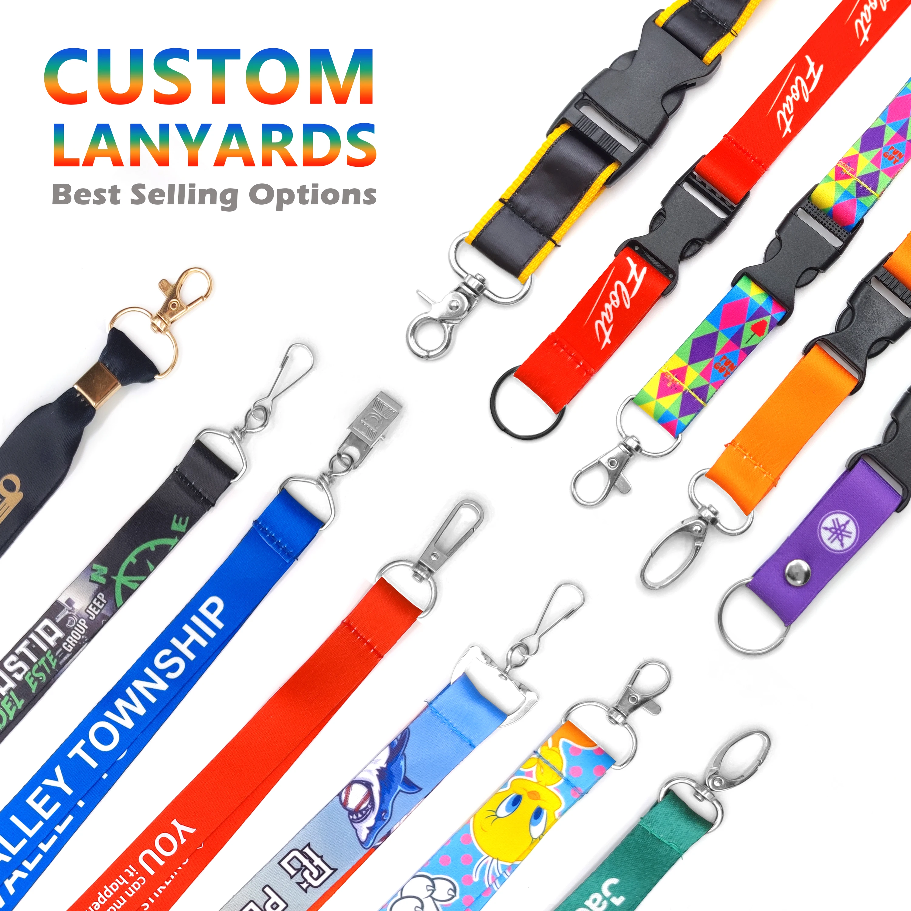 Manufacturer Cheap Personalized Neck Tool Printing Polyester Sublimation Custom Lanyards With Logo Custom