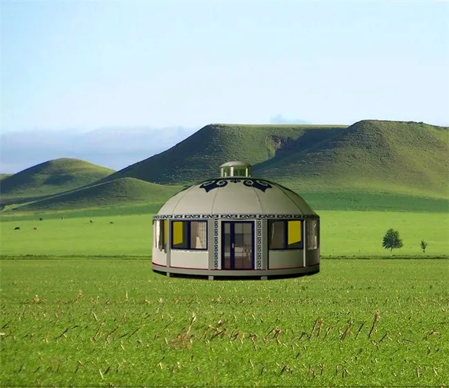 
luxury foldable prefab container house prefab villa ger mongolian yurt 