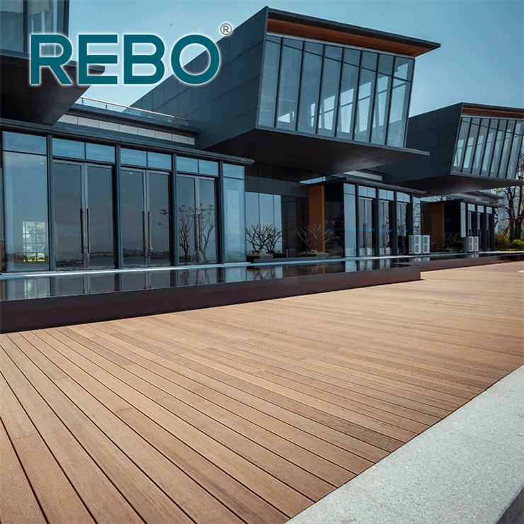 Outdoor waterproof ground area bamboo wood decking flooring