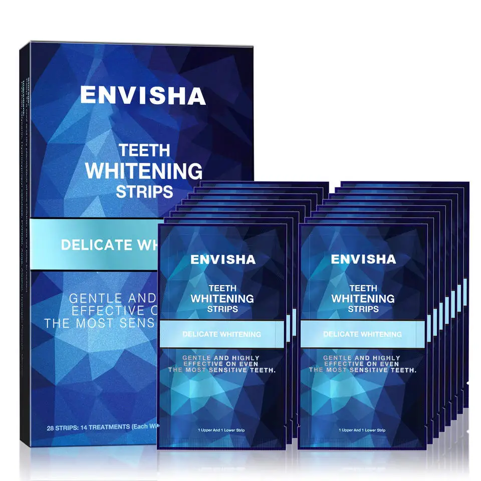 Dental Private Logo Teeth Whitening Strip Kit For Stain Removal Bleaching Care Cleaning Blanchiment Tooth Strip