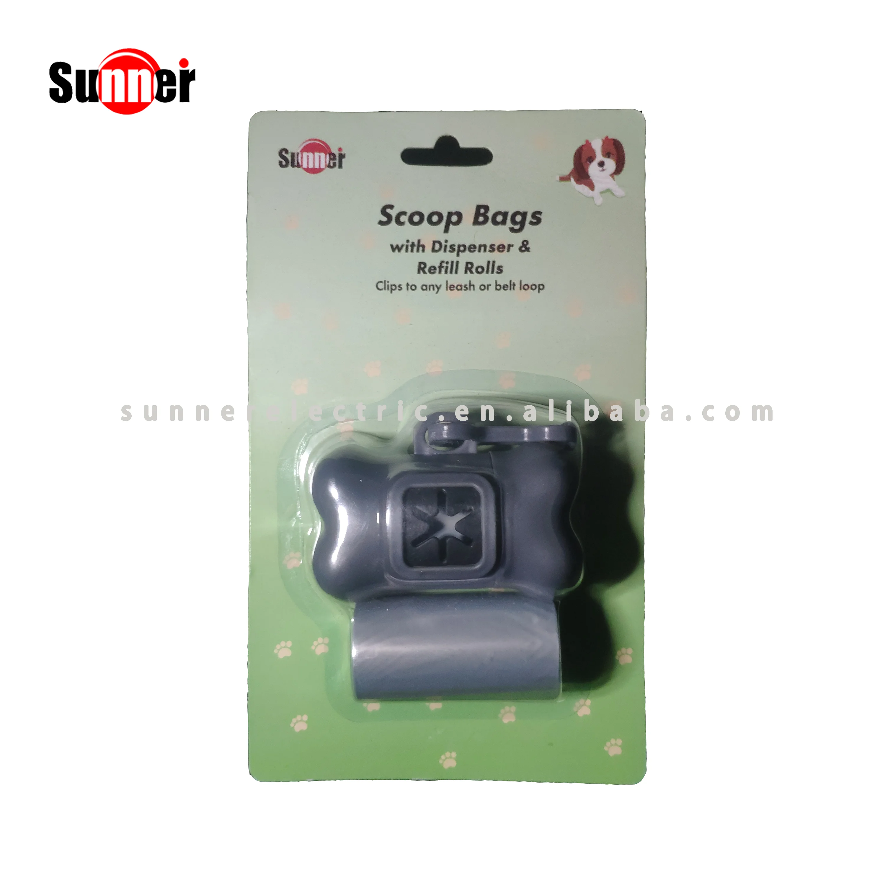 High Quality Solid Color PE Dog Waste Bag Refill Set With Dispenser