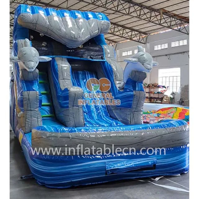 Giant Inflatable Dolphin Wave Water Slide - Perfect for Summer Parties and Water Parks