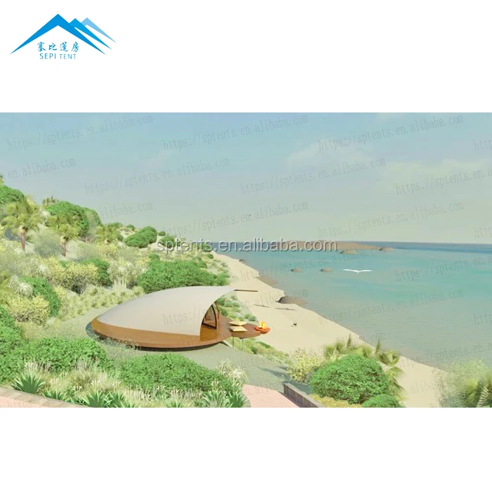 Small Prefabricated 1 Bedroom Luxury Tent Hotel Prefab Cabanas for Tents Camping Outdoor Four-season Tent >3000 Mm Nylon ≥6