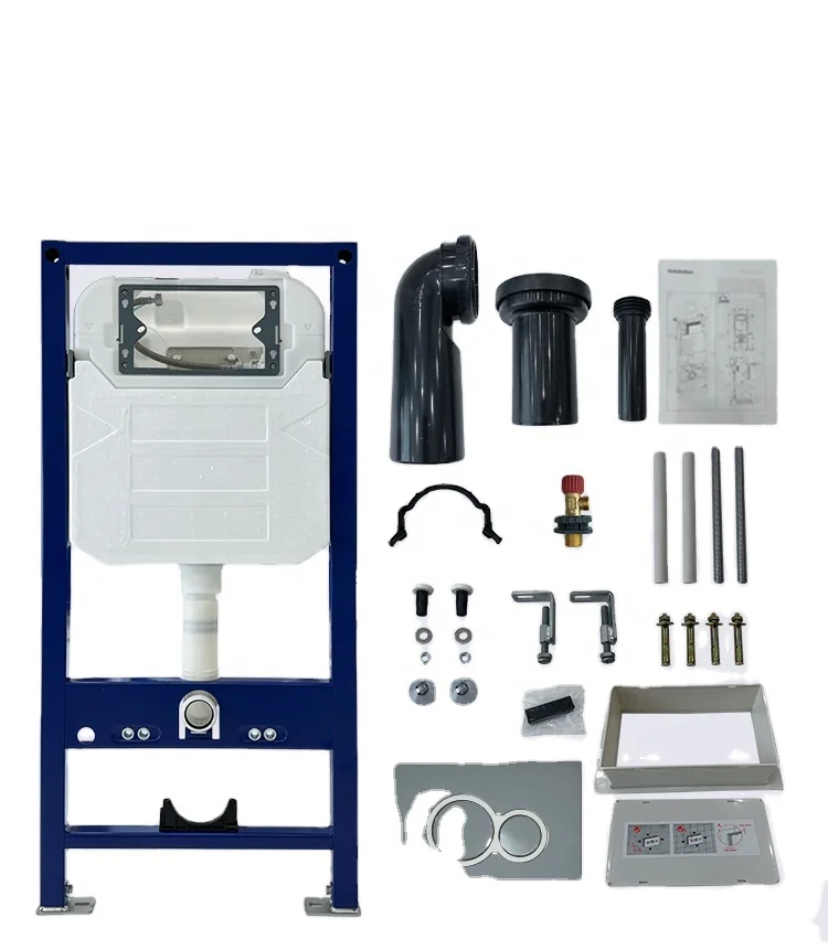 Dual flush concealed cistern hidden in wall hung toilet frame water tank for wall hung toilets with good quality flush system