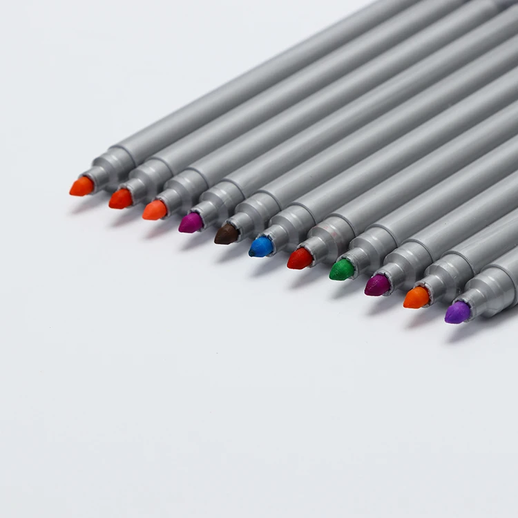 Factory custom logo back to school multi color fine felt tip marker pen ,fibre tip pen for kids