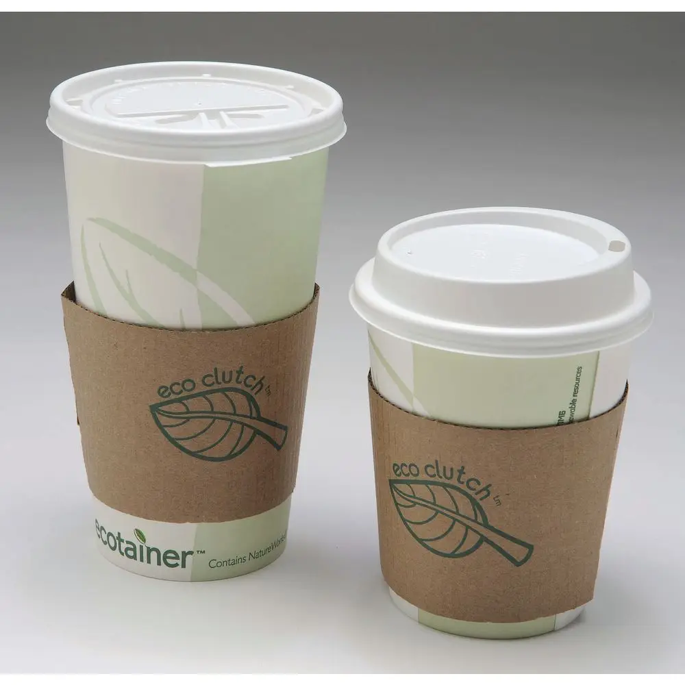 100% Biodegradable Disposable Custom Printed 3oz 4oz 5oz 7oz Hot Chocolate and Cold Drinks Coffee Paper Cups with Sleeve