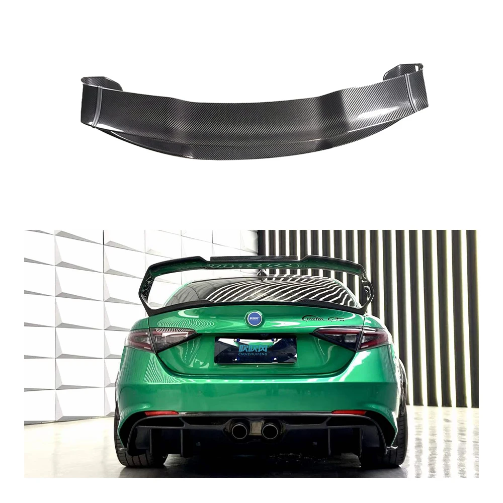 Pure Dry Carbon Fiber car body kit  automotive parts  TA Style Rear Wing Trunk Spoiler For Al fa Ro meo Giu lia