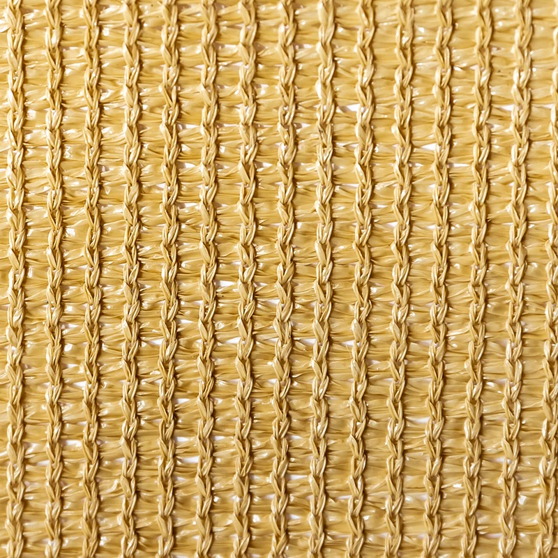 Factory Supply Discount Price Hdpe Material Shades Sail Anti UV  Sand color Sun Shade Garden Plastic Net Shading