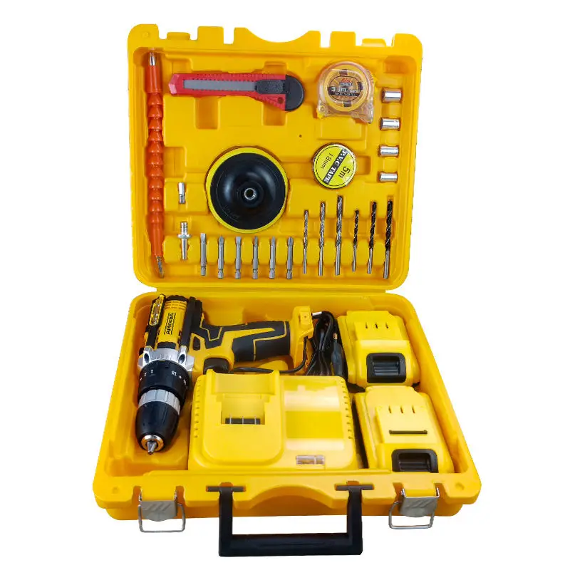 Good Quality Brand New Cordless impact Drill Tool Power hand Drills tool Kit 24V Drill Machine cordless screwdriver with hammer