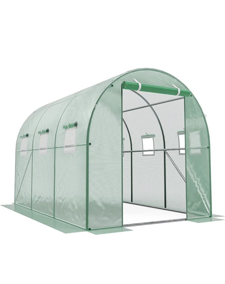 Wholesale Custom Greenhouse Spacious Walk-In Design PE Fabric Garden Tunnel  Greenhouse
