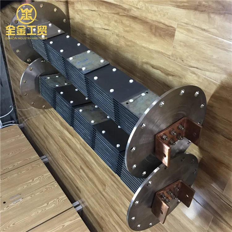 Ruthenium iridium coating titanium anode for sodium hypochlorite generator