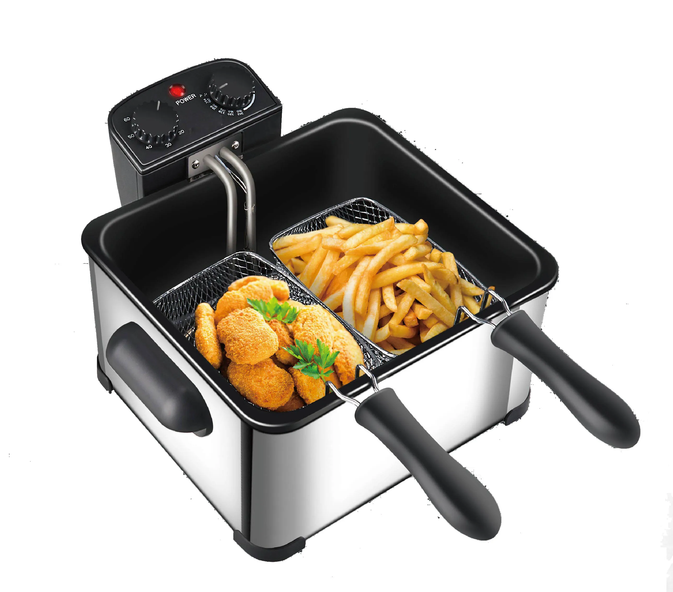 5L deep fryer electric deep fat fryer with timer with three blaket oil deep fryer