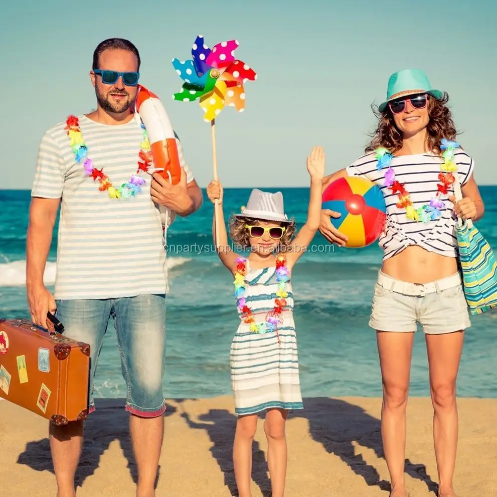 YYPD Wholesale High Quality Hawaiian Lei Flower Garland Promotional Decoration Hawaii Flower Necklace Lei