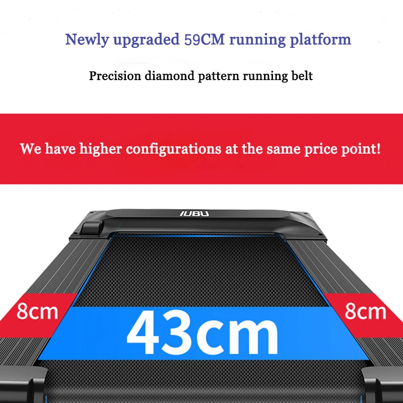 K&B Home Multifunctional Running Machine Folding Commercial Treadmill Motorized Electric Treadmill Machine Steel LCD Screen