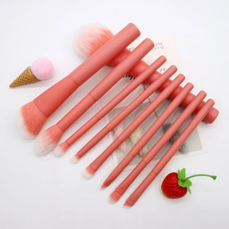 
Custom Logo Professional 9pcs Synthetic Hair Make Up Brushes Private Label Blending Makeup Brush 