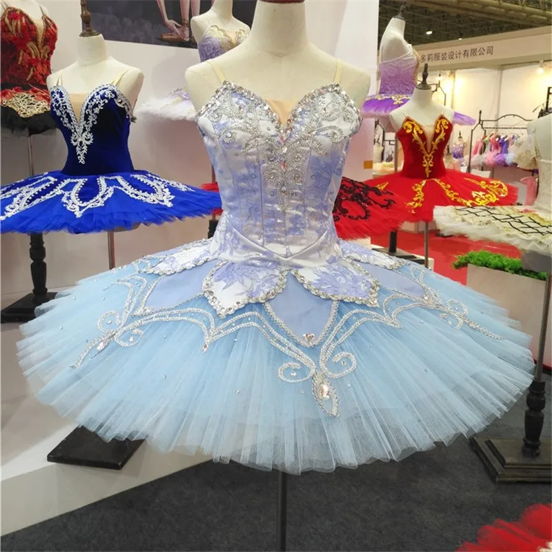 New Coming High Quality Women Adult Kids Girls Performance Wear Lt. blue Tutu Ballet Professional