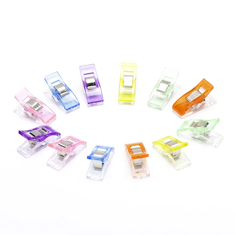 RTS 50/ 60 / 100pcs/Bag Binder Clips Plastic Fabric Clips Wonder Sewing Clips