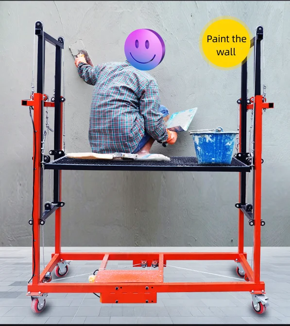 electric lifti automatic electric lifting scaffolding mobile Wire rope/Chain multiple models folding scaffolding load 500 kg