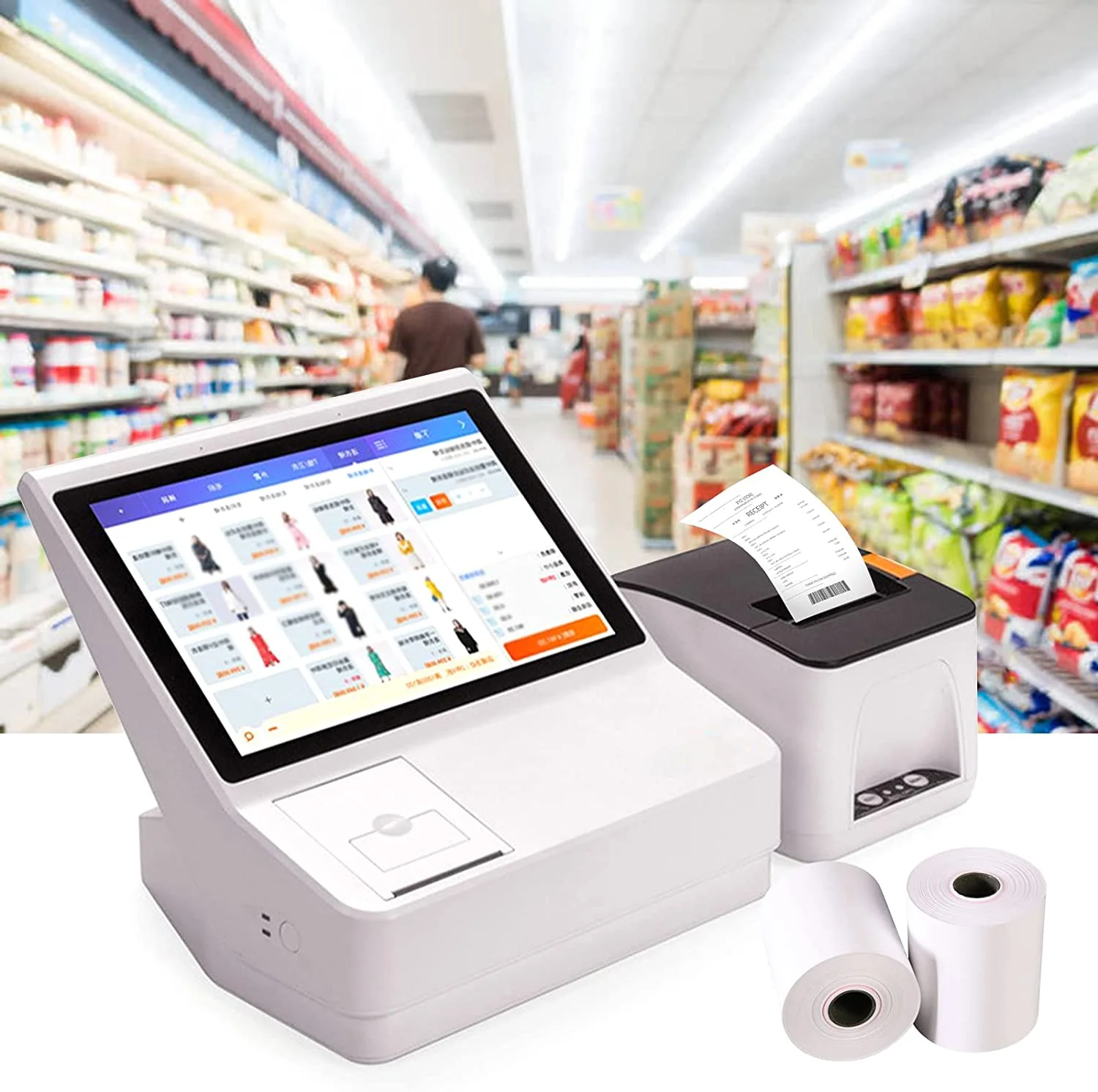 80x80mm Coreless Thermal Paper Roll POS Receipt Paper Cash Register Paper Movie Tickets 80x70mm