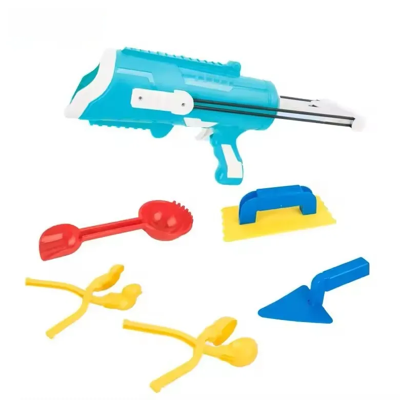 2024 New Outdoor Winter Toy Kids Snowball Maker Set With Snow Tools Playing Snow Blaster Gun Launcher Toys For Boys Girls