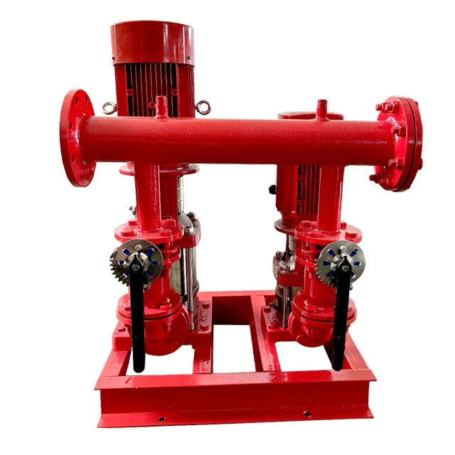 Electric Fire-fighting  multistage centrifugal water pumps system one pump working one pump standby