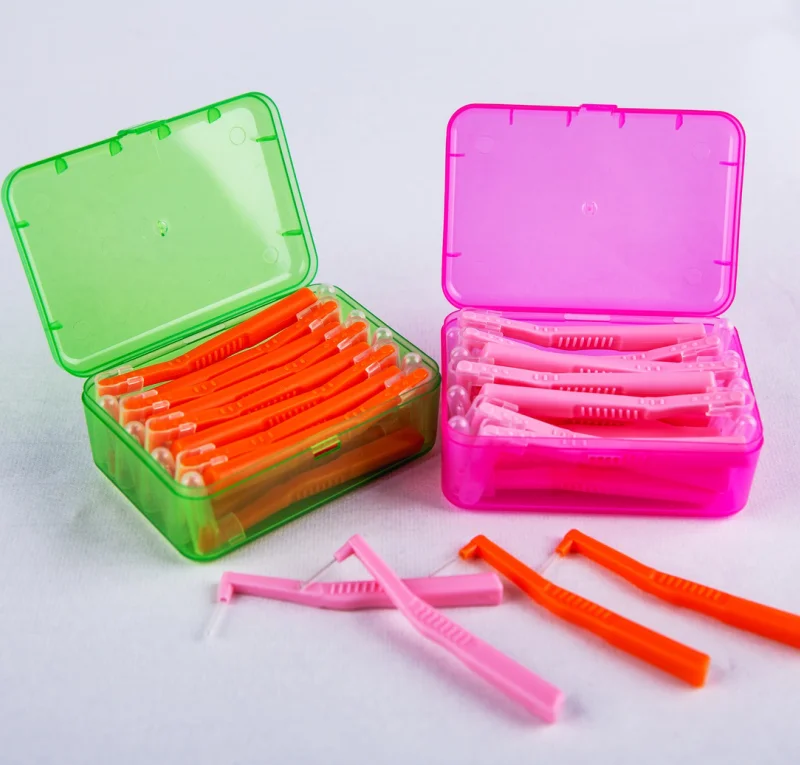 High quality new L-shaped orthodontic toothbrush for gum care.