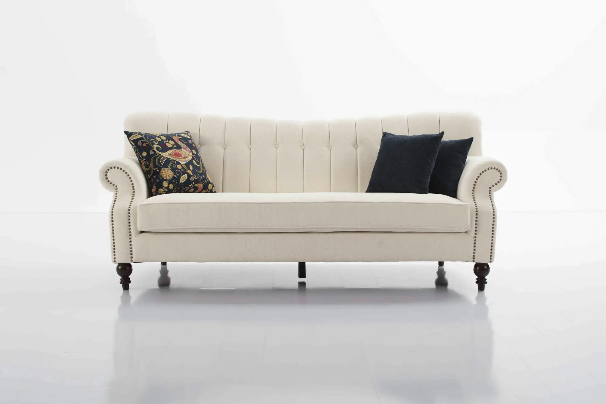 New Design Wholesale  Fabric  chesterfield sofas  3 2 1 modern usa with Wooden Leg for Living Room furniture