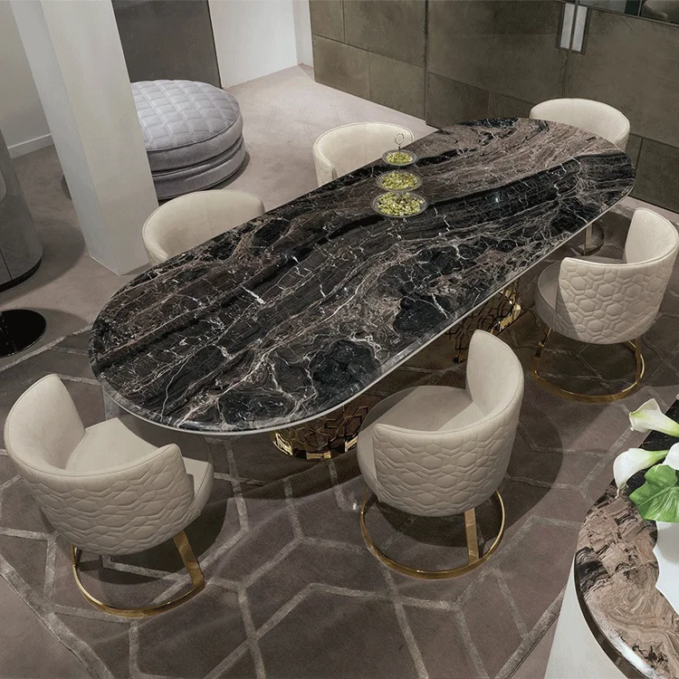 Ebony wooden frame  dining table  Best Selling Hot Chinese Products Luxury Rococo Style Circular Banquet Bining Table