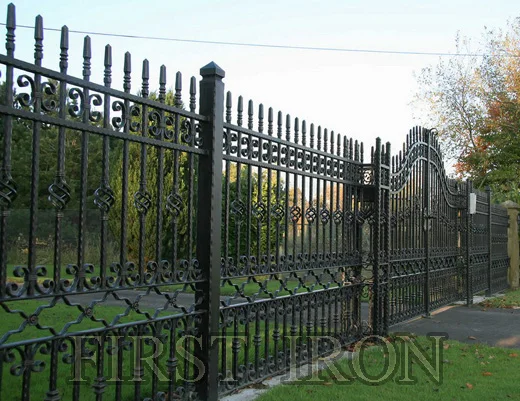 High Quality Ornamental Fence Hot Dip Galvanized Wrought Iron Gate and Fence
