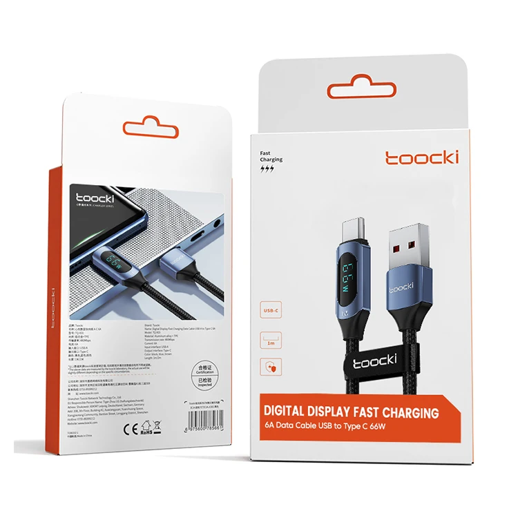 Wholesale 2M Pd Cable 5A 6A Fast Charging Type C To Nylon Braided Fast Charging Usb Type C Cable