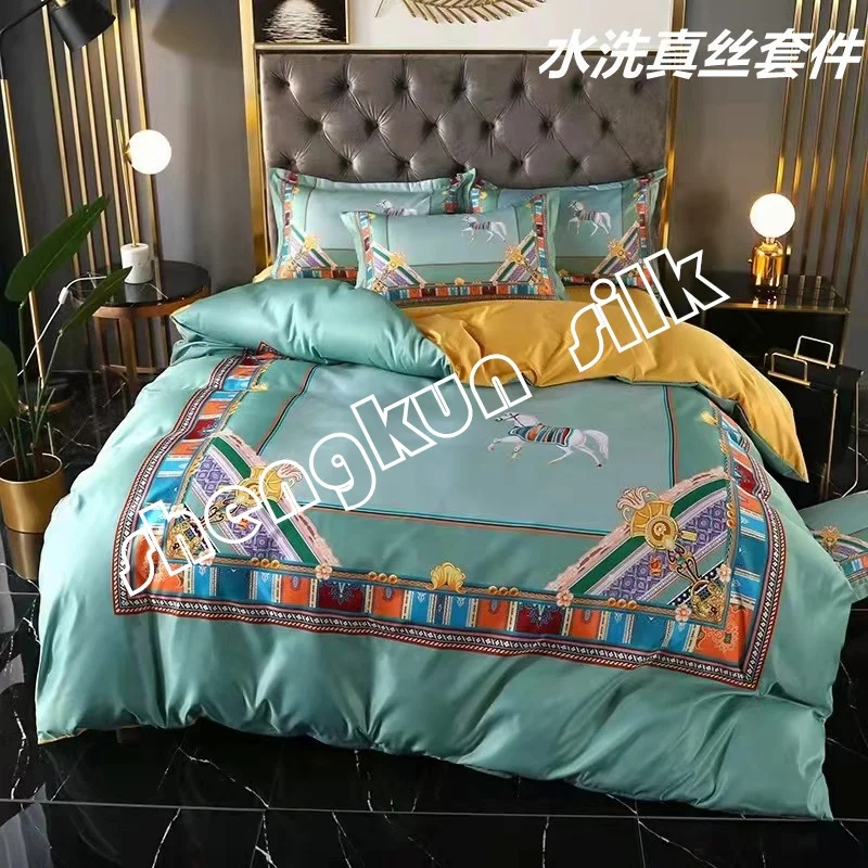 
 China Manufacturer OEKO-TEX Jacquard solid 19mm 22mm 25mm 30mm Silk Cotton Blended Bed Sheets  
