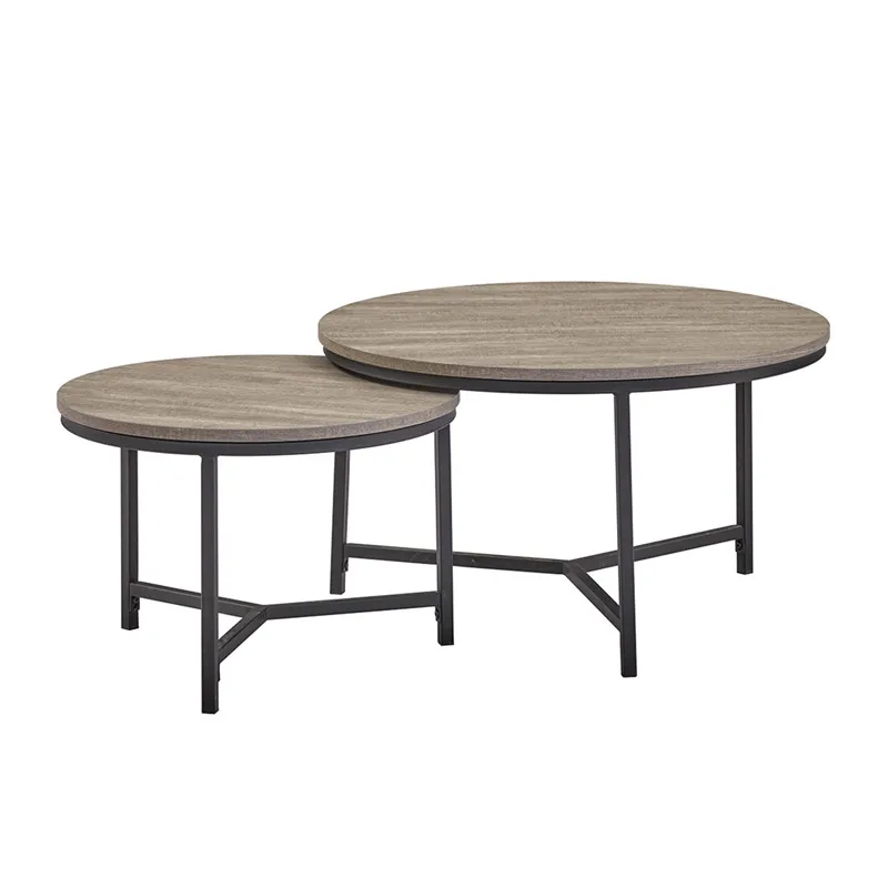 cheap modern living room wood top metal legs folding coffee table