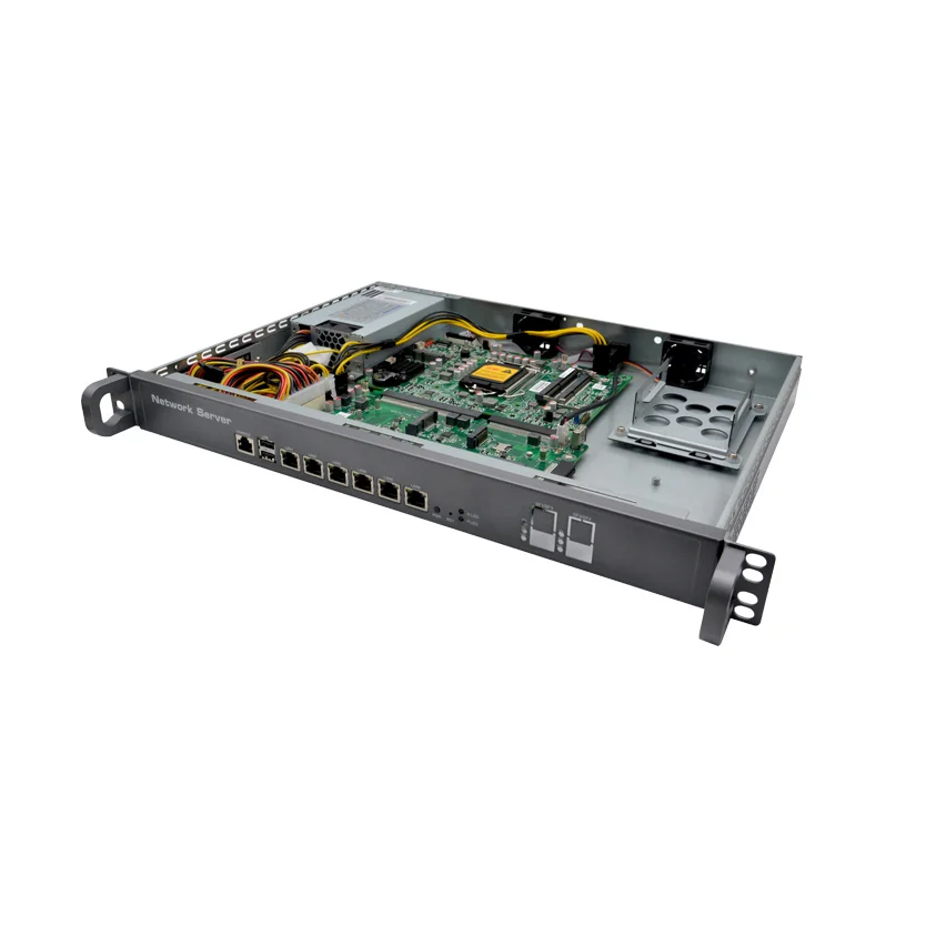 Стеллаж i3/i5/i7/i9 DDR4 1U Pfsense firewalls PC 6 Поддержка Lan 4SFP 1 ГБ или 10 Гб
