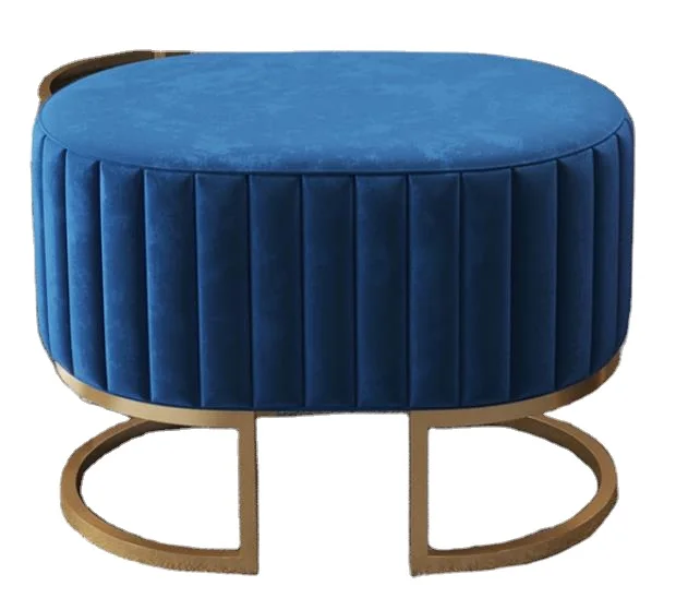 
Beautiful Modern Home Decorative Step Stool in Metal and Fabric Bench Stool Living Room Furniture Home Stool & Ottoman 7-10 Days 