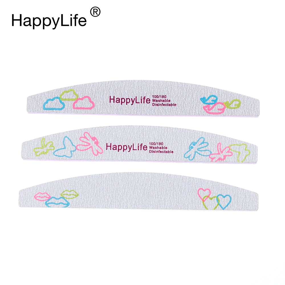 HappyLife OEM оптовая продажа двойная акриловая наждачная бумага для салона красоты ногтей